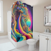 Psychedelic Shower Curtain Douchegordijn (In situ)
