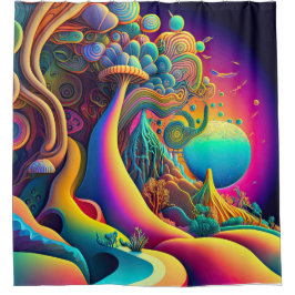 Psychedelic Shower Curtain Douchegordijn