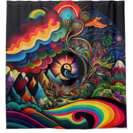 Psychedelic Shower Curtain Douchegordijn