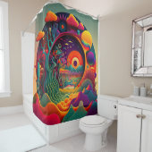 Psychedelic Shower Curtain Douchegordijn (In situ)