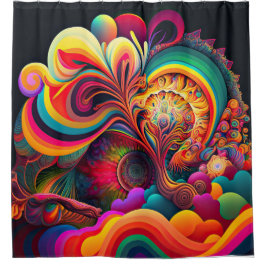 Psychedelic Shower Curtain Douchegordijn