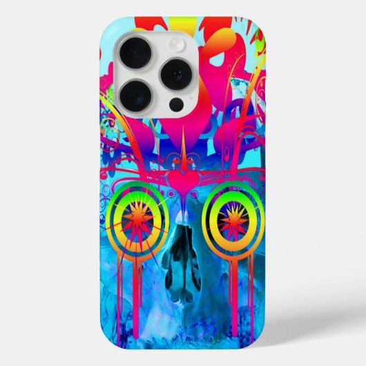 Psychedelic Skull Case-Mate iPhone Case (Achterkant)
