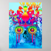 Psychedelic Skull Poster (Voorkant)