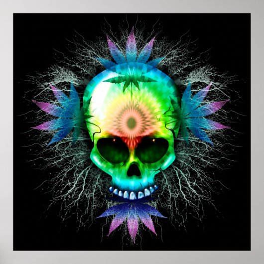 Psychedelic Skull Posters (Voorkant)