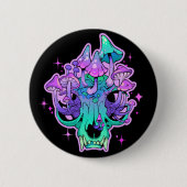 Psychedelic skull ronde button 5,7 cm (Voorkant)