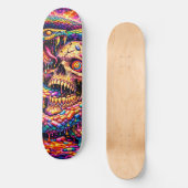 Psychedelic Skull Snake Skateboard Deck (Recto)