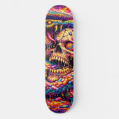 Psychedelic Skull Snake Skateboard Deck (Recto)