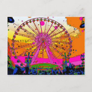 Psychedelic Sky Wheel Briefkaart