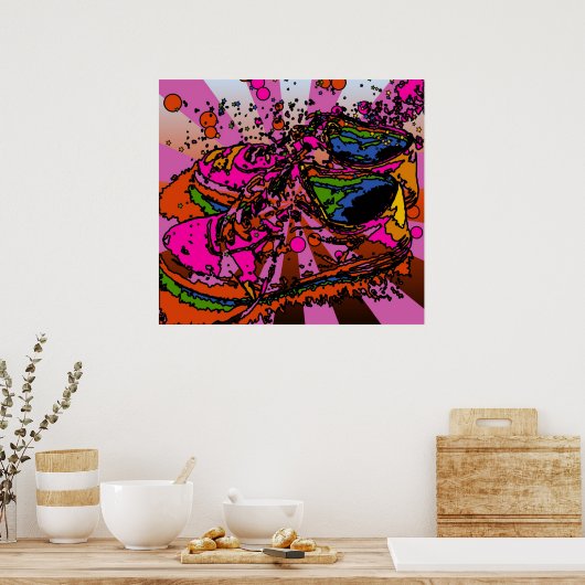 Psychedelic Sneaker Poster (Keuken)