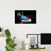 Psychedelic Sneaker Shoe Poster (Thuiskantoor)