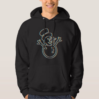 Psychedelic Snowman Trippy-kerstfeest Hoodie