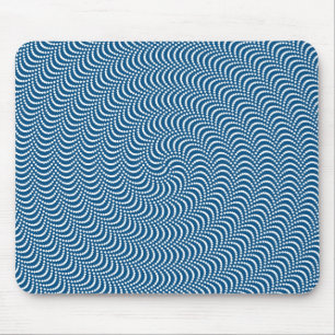Psychedelic Spiral in Blue Muismat