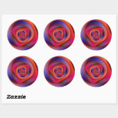 Psychedelic Spiral Labyrinth Round Sticker (Vel)