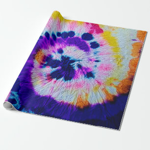 Psychedelic Spiral. Multicolor Fabric Tie Dye Heup Cadeaupapier