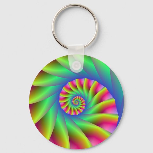 Psychedelic Spiral Steps Sleutelhanger (Voorkant)