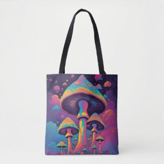 Psychedelic Spirit Shroom Garden Canvas tas
