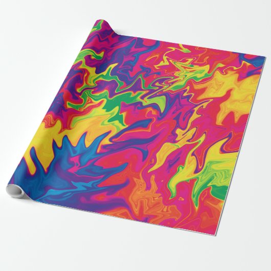 Psychedelic Splashing.... Cadeaupapier (Uitgerold)