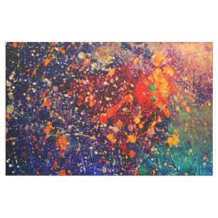 Psychedelic Splatter Abstracte kleurrijke regenb Stof