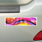 Psychedelic Square Pattern Bumpersticker (Op auto)