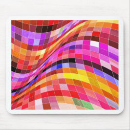 Psychedelic Square Pattern Muismat