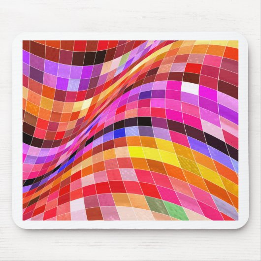 Psychedelic Square Pattern Muismat (Voorkant)