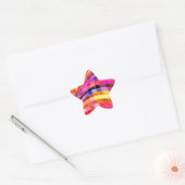 Psychedelic Square Pattern Ster Sticker (Envelop)