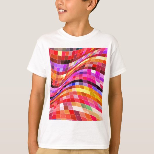 Psychedelic Square Pattern T-shirt (Voorkant)