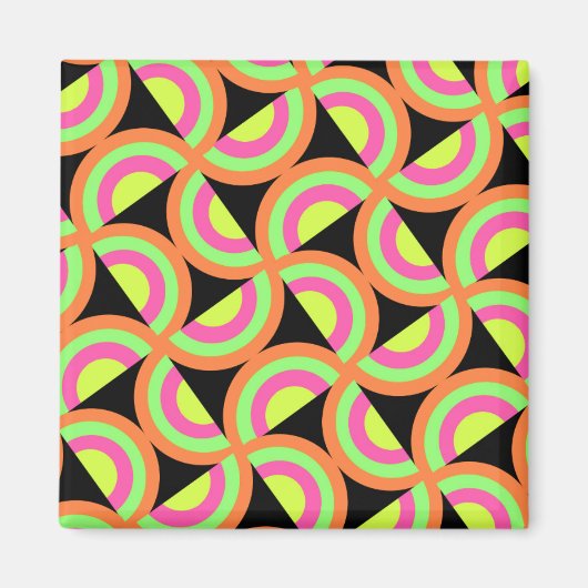 Psychedelic Squares Magneet (Voorkant)