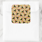 Psychedelic Squares Vierkante Sticker (Tas)