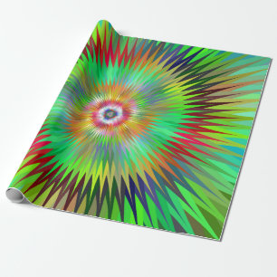 Psychedelic Starburst Fractal Cadeaupapier