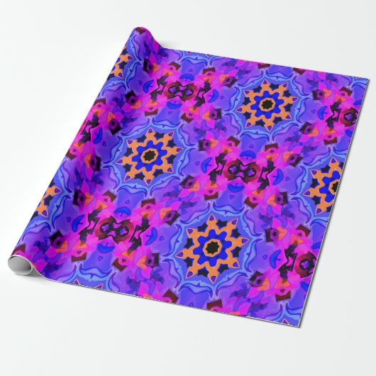 Psychedelic Stars... Cadeaupapier (Uitgerold)