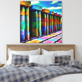 Psychedelic Stones Canvas Afdruk (Insitu (Slaapkamer))