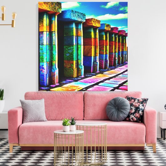 Psychedelic Stones Canvas Afdruk (Insitu (Woonkamer))