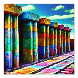 Psychedelic Stones Foto Afdruk