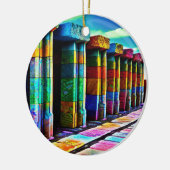 Psychedelic Stones Keramisch Ornament (Links)