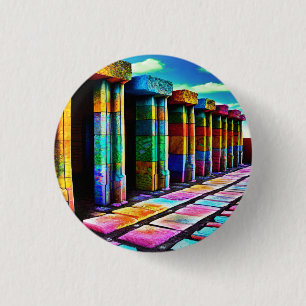 Psychedelic Stones Ronde Button 3,2 Cm