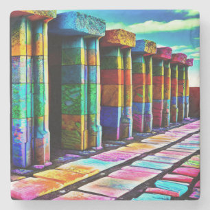 Psychedelic Stones Stenen Onderzetter