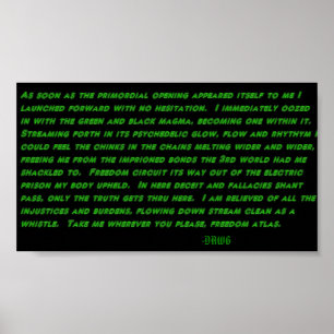 Psychedelic Stream-gedicht Poster