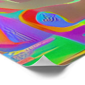 Psychedelic Sunflower Poster Acrylprint (Hoek)