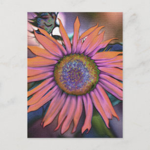 Psychedelic Sunflower Revisated Briefkaart