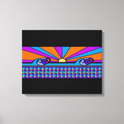 Psychedelic Sunrise Canvas Afdruk (Voorkant)