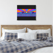 Psychedelic Sunrise Canvas Afdruk (Insitu (Slaapkamer))