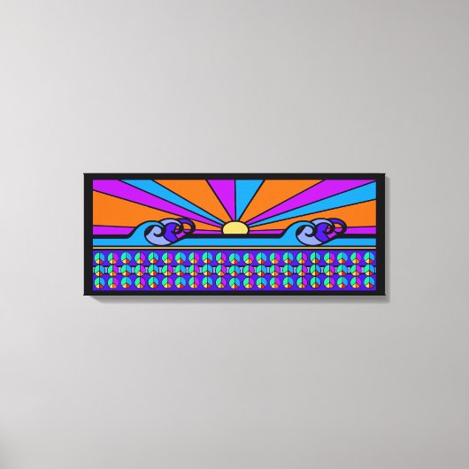 Psychedelic Sunrise Canvas Afdruk (Voorkant)