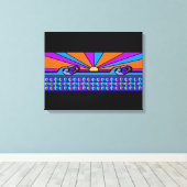 Psychedelic Sunrise Canvas Afdruk (Insitu (Houten vloer))