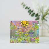 PSYCHEDELIC SUNSET BRIEFKAART (Staand voorkant)