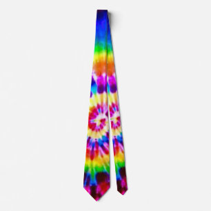 Psychedelic Super Nova Tie Dye Stropdas zijde