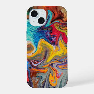 Psychedelic Swirl Abstracte telefoonhoes iPhone 15 Hoesje