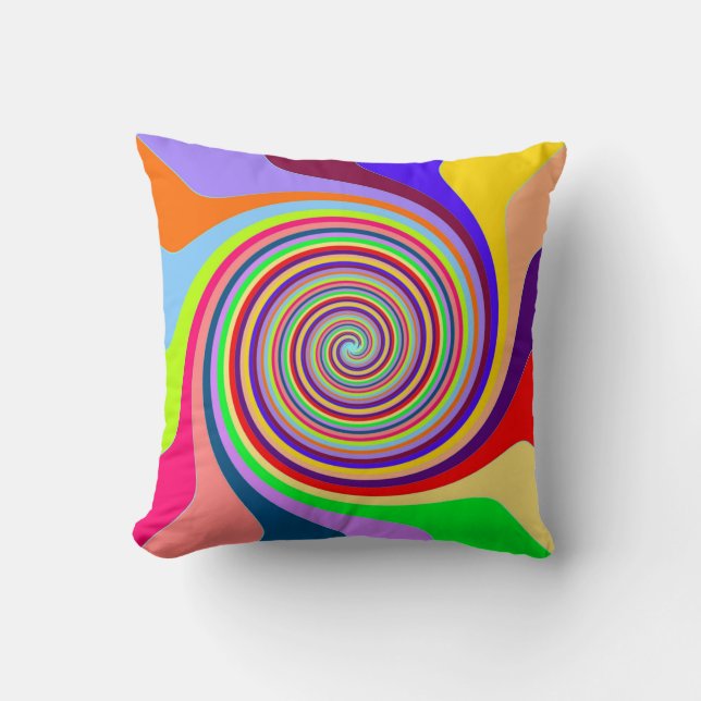 Psychedelic Swirl Sierkussen (Voorkant)