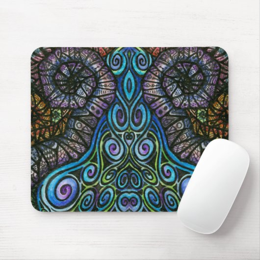 Psychedelic Swirls Pattern Mousepad #2 Muismat (Met muis)