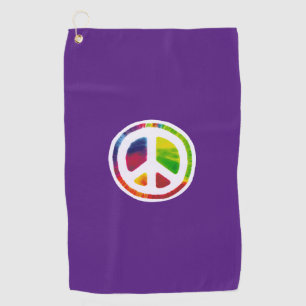 Psychedelic-symbool voor vrede golfhanddoek